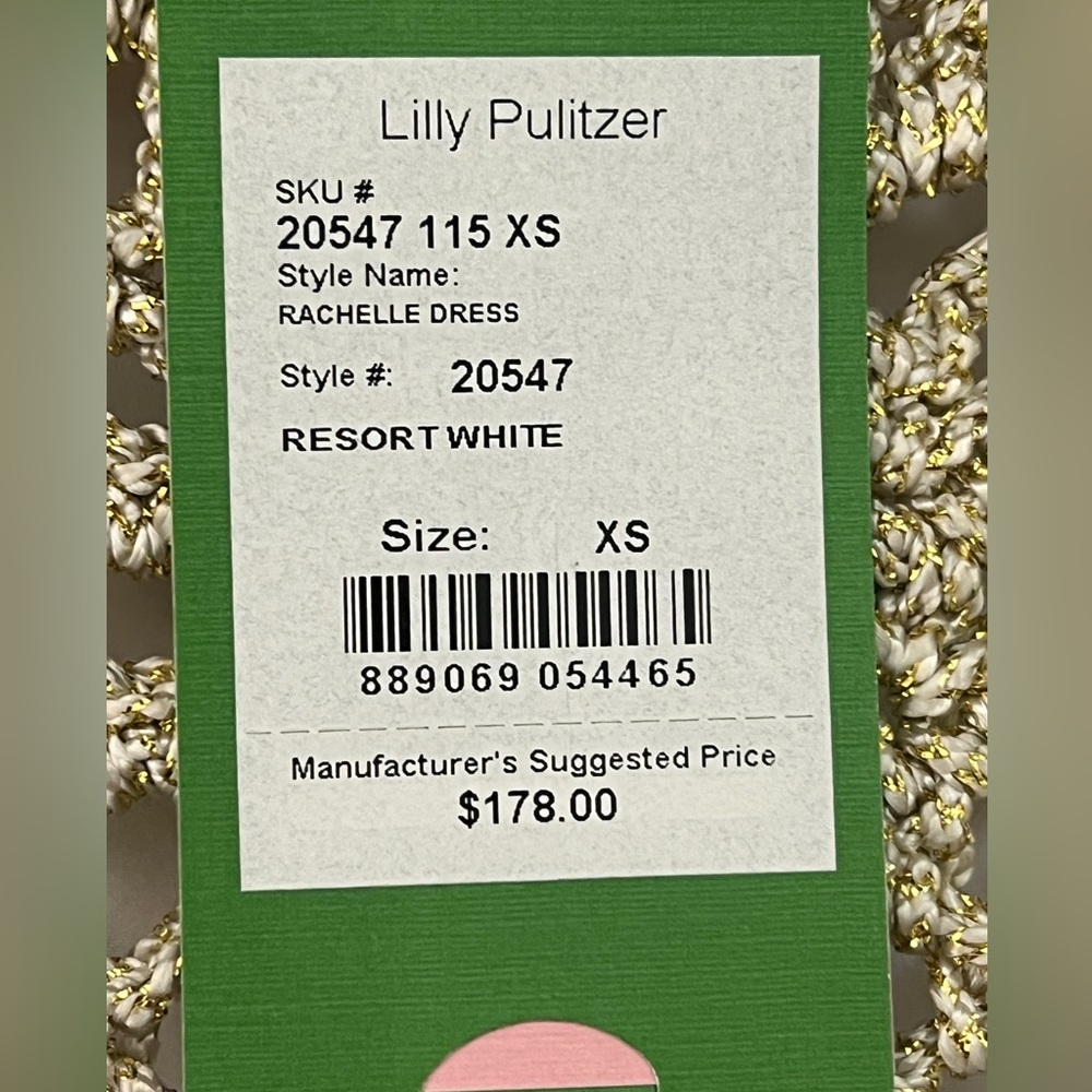 NWT Lilly Pulitzer Rachelle White Resort Dress XS $178 - Picture 5 of 7
